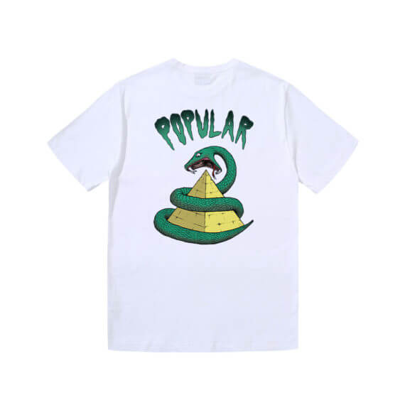 Tee Shirt popular Snake White