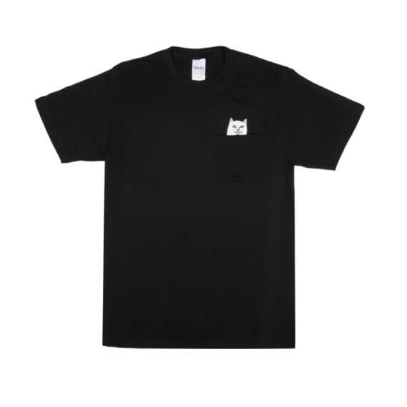 Tee Shirt Rip'N'Dip Lord Nermal Pocket Black