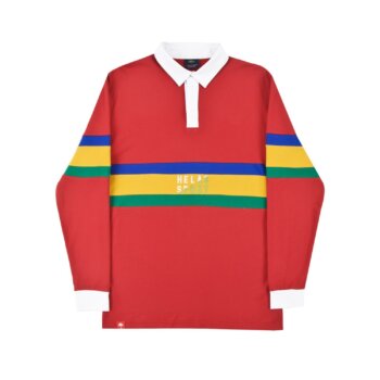 Polo Hélas Rude L/S Mosaic Red