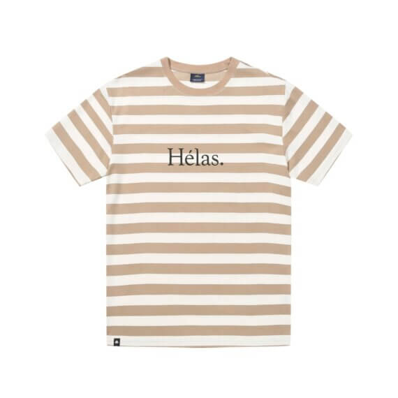 Tee Shirt Hélas Class Striped White Beige