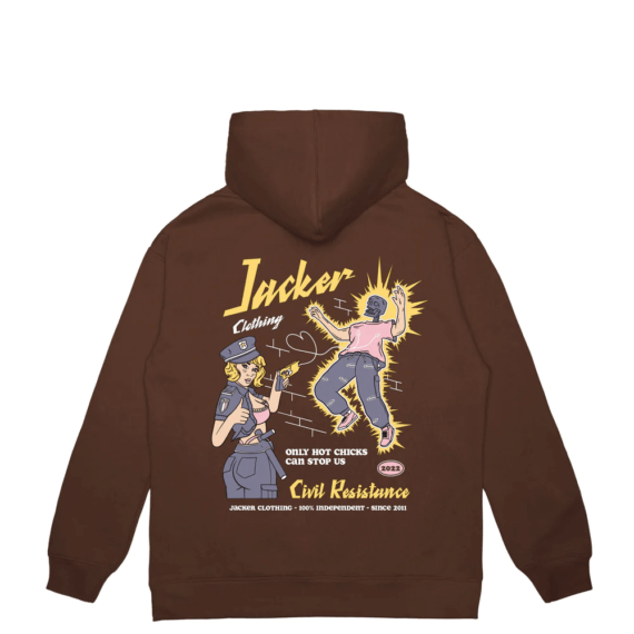 Sweat Capuche Jacker Hot Chicks Brown