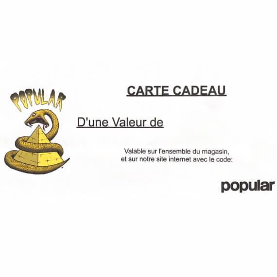 Carte Cadeau popular 80€