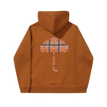 Sweat Capuche Hélas Plaid Hoodie Brown