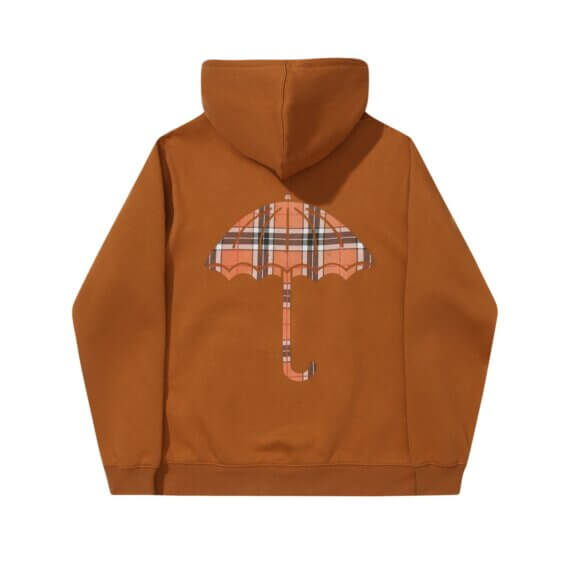 Sweat Capuche Hélas Plaid Hoodie Brown